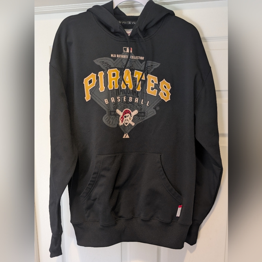 Pittsburgh Pirates Majestic Mens Black MLB Authentic Collection Size Large CTHNY